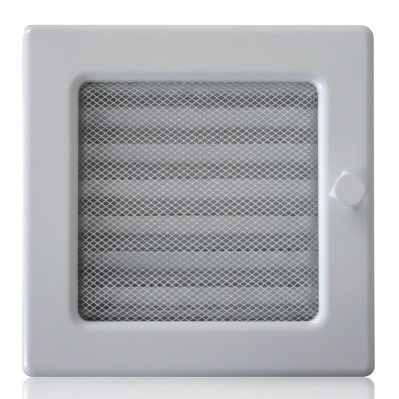 Griglia orientabile con pre-telaio 17x17cm Bianca per Aria Condizionata e Ventilazione