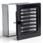Grille réglable avec pré-cadre 17x17cm Noir pour climatisation et ventilation