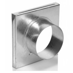Entrada para grelhas fixas ou ajustáveis de 17x17cm para tubo de 120mm para ar condicionado e ventilação.