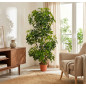 Planta Artificial Cheflera 145 cm com Vaso | Plantas de Plástico para Decoração de Jardins Internos e Externos