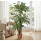 Künstliche Dracaena 145 cm mit Topf | Plastikpflanzen zur Gartendekoration für Innen- und Außenbereiche