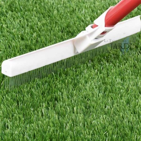 Escova para limpeza de grama artificial e carpetes | Cabo de 129,5 cm | Escova de 30,5 cm