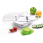 Grattugia per Verdure 4 in 1 con Recipiente Multifunzionale - Grattugia per frutta. Grattugie in plastica bianca