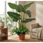 Artificial Taro Plant 100cm with Pot | Plastic Plants for Indoor and Outdoor Garden Decor