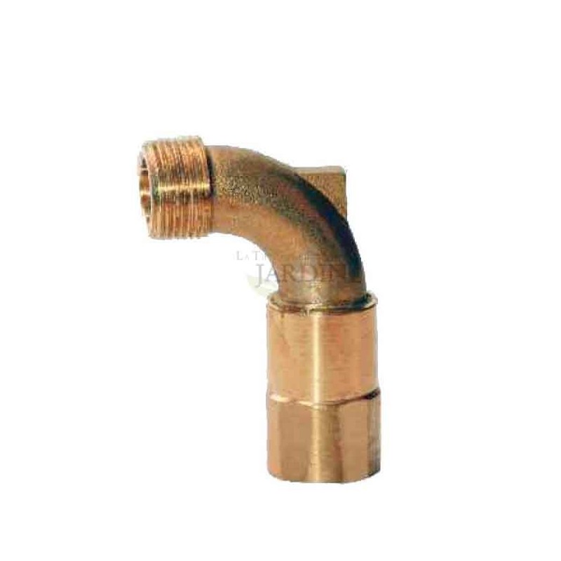 Codo giratorio 3/4" para llave bronce