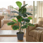 Plante Artificielle Ficus Lyrata 90cm avec pot | Plantes en plastique pour la décoration de jardin intérieur et extérieur