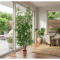 Planta de bambu artificial de 200 cm com vaso | Plantas de plástico para decoração de jardins internos e externos