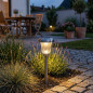 Lot de 4 Lampe Solaire Radiante LED Blanc Chaud/Froid avec Capteur – 600mAh, IP44, 10h d'Éclairage – Jardin, Terrasse
