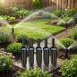 Diffuseur d'irrigation KRain 5 cm avec buse KVF-8 | Portée de 2,4 m | Arroseur réglable de 0° à 360° | Irrigation précise | Peti