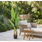 Planta artificial Ave do Paraíso 188 cm com vaso | Plantas de plástico para decoração de jardins internos e externos