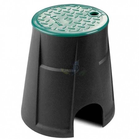 Bewässerungsventilkasten 16x20x24 cm | Runder Bewässerungsventilkasten für Magnetventile | Bewässerungsventilkästen mit Deckel