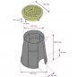 Circular irrigation box 16x20x24 cm Circular irrigation box 16x20x24 cm