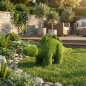 Kunstrasenfigur Dinosaurier Stegosaurus 24x80x40 cm zur Dekoration | Ideal für Garten, Terrasse und Haus