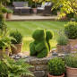 Figura di Erba Artificiale Scoiattolo 22x41x35 cm per Decorazione | Ideale per giardino, terrazza e casa