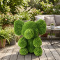 Figurine de Eléphant Assis en Gazon Artificiel 33x33x35 cm pour Décoration | Idéal pour le jardin, la terrasse et maison
