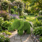 Figurine de Eléphant Debout en Gazon Artificiel 23x45x29 cm pour Décoration | Idéal pour le jardin, la terrasse et maison