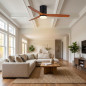 Ceiling Fan Orgebozo LED | Remote Control | Quiet | 3 132cm Wooden Blades | Winter-Summer Mode