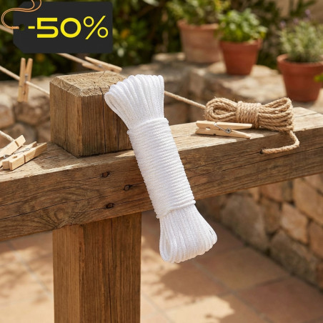 White Nylon Cord Skein 3mm 15 Meters | High Strength