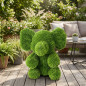 Figura de Césped Artificial Elefante Sentado 44x44x50 cm para Decoración | Ideal para Jardín, Terraza y Hogar