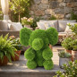 Figura di Erba Artificiale Elefante Seduto 44x44x50 cm per Decorazione | Ideale per giardino, terrazza e casa