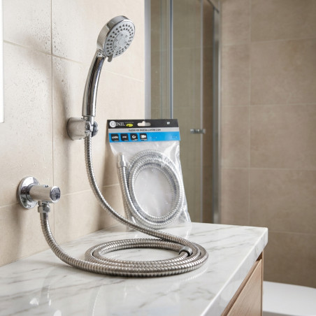 Flexo de Ducha 1,5 m | Latón Cónico Anticorrosión | Manguera de Ducha Flexible para Baño
