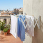 Tendedero Extensible Pared | Tendedero para Balcón 80cm Blanco | Tendederos Extensibles | Tendedero Extensible Plegable