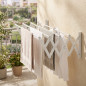 Tendedero Extensible Pared | Tendedero para Balcón 80cm Blanco | Tendederos Extensibles | Tendedero Extensible Plegable