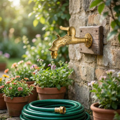 Rubinetto decorativo in ottone a forma di drago | Valvola a sfera | Design esclusivo per giardino e uso esterno | Filettatura da