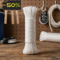 Madeja de Cordón de Nylon Blanco 3 mm x 20 m | Cuerda Nylon Resistente para Jardín, Hogar, Agricultura, Manualidades