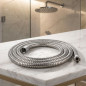 Flexible de douche conique en laiton de 2 mètres | Flexible de douche chromé de 1/2 pouce | Grande durabilité et raccord univers
