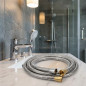 Flexible de douche conique en laiton de 2 mètres | Flexible de douche chromé de 1/2 pouce | Grande durabilité et raccord univers