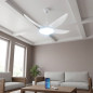 Ventilateur de plafond WiFi Orbegozo avec lumière | Contrôlable par application | Télécommande | 120cm | Mode hiver-été