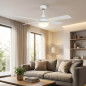 Ventilateur de plafond WiFi avec lumière LED Orbegozo | Contrôlable via l'application | Télécommande | 4 pales de 120 cm de diam