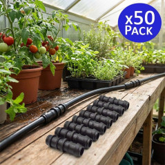 10 Stück Tropfbewässerungsverbinder 20 mm | Gerader Anschluss für Rohr und Bewässerungsschlauch | Sichere und Resistente Verb