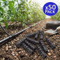 Pack of 50 20mm Drip Irrigation Connectors | Straight Connector for Irrigation Pipe and Hose | Secure and Durable Connection