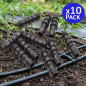 Pacote com 10 conectores de irrigação por gotejamento de 20 mm | Conector reto para tubo e mangueira de irrigação | Conexão segu