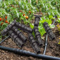Lot de 100 Jonction goutte à goutte 16mm. Maillon de liaison pour tuyau d'irrigation de diamètre 16 mm, noir