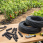 Set di 100 Collegamento per Irrigazione a Goccia 16 mm | Manicotto connettore per tubo da 16 mm | Giunto per Irrigazione