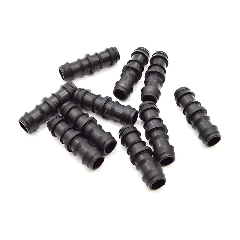 Lot de 100 Raccords d'Irrigation Goutte à 20 mm | Connecteur Droit pour Tuyau et Tuyau d'Irrigation | Union Sûre et Résistante