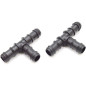 Pack of 25 20 mm Drip Irrigation Tees | Tee Connectors for Irrigation Pipe and Hose | Secure and Durable Connection | Black