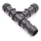 Pack of 50 20 mm Drip Irrigation Tees | Tee Connector for Irrigation Pipe and Hose | Secure and Durable Connection | Black