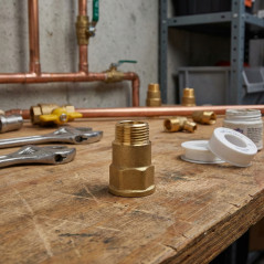 1/2" x 1" Male-Female Equal Fitting (Hexagon) | Precise and Durable Brass Connection | High Durability