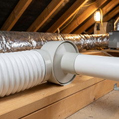  Round connector Ø 100mm | Fireproof extraction accessory | Resistant to humidity and high temperatures | Self-extinguishing