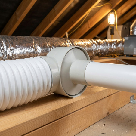  Round connector Ø 100mm | Fireproof extraction accessory | Resistant to humidity and high temperatures | Self-extinguishing