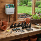 Kit de irrigação automática Rain Bird 24V com 8 zonas para tubulação de 32mm | Inclui programador, válvulas solenoides e acessór Kit de irrigação automática Rain Bird 24V com 8 zonas para tubulação de 32mm | Inclui programador, válvulas solenoides e acessór