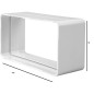 Giunto Rettangolare 55x110 mm per Aeratore Estraente | Connessione Ignifuga | Resistente all'Umidità e Alta Temperatura