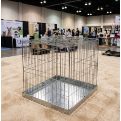 Dog and Cat Exhibition Cage | Galvanized Cubic Exhibition Cage 97x97x96 cm | Pet Cage