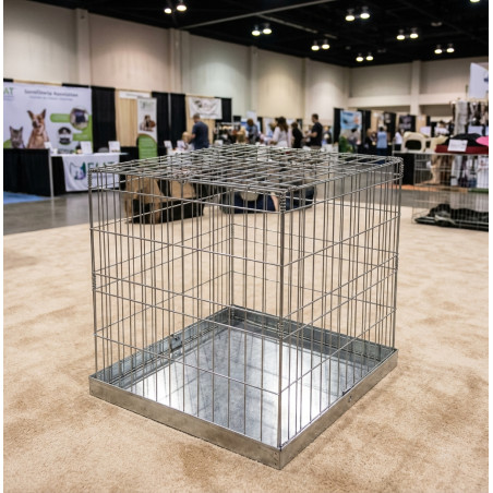 Dog and Cat Exhibition Cage | Galvanized Cubic Exhibition Cage 97x97x96 cm | Pet Cage
