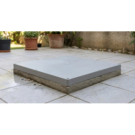 ABDECKUNG 53x53 cm, für 55 cm Monoblock-EVAKUIERUNGskiste. Empfohlen für Abflüsse