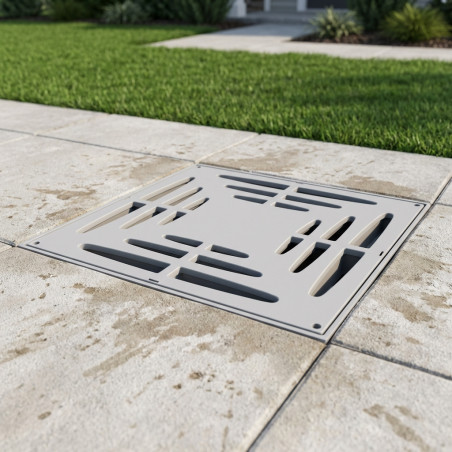 53 x 53 cm Rost für 55 cm Monobloc-Entwässerungsschacht | Abdeckung für Abflüsse und Entwässerungssysteme